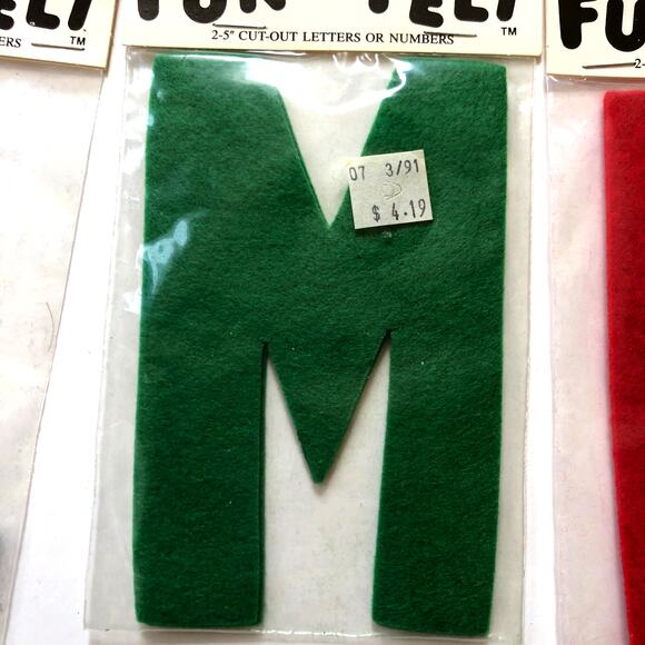 Felt Letters 19 2-packs 5 Inch Craft Sew On Patch Black Name Sports A D E H M T - Picture 7 of 10